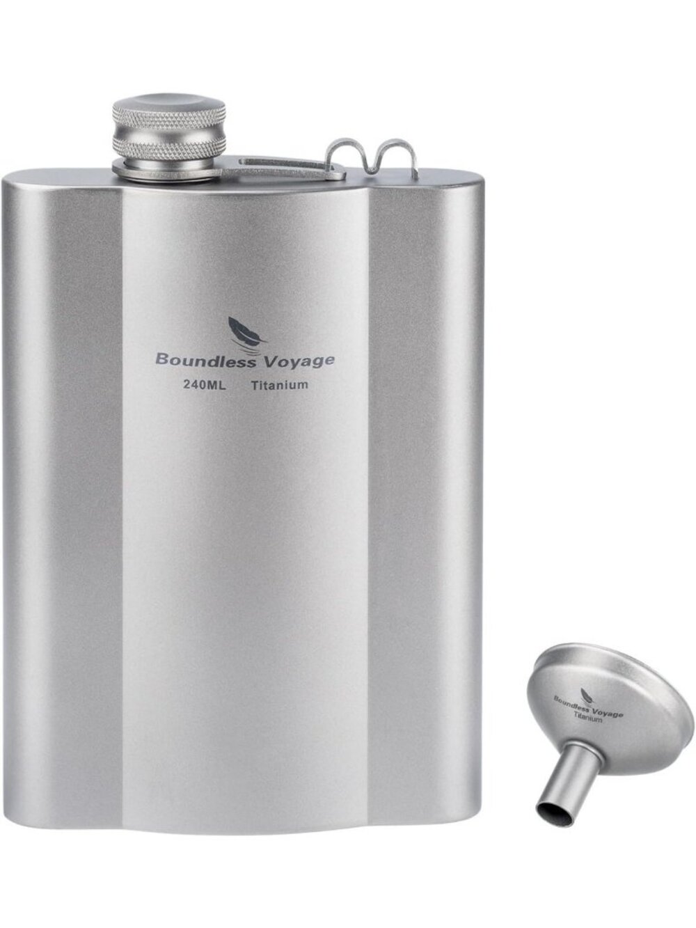 Boundless Voyage Titanium Hip Flask Rust-Free Ultralight Small Liquor Flask